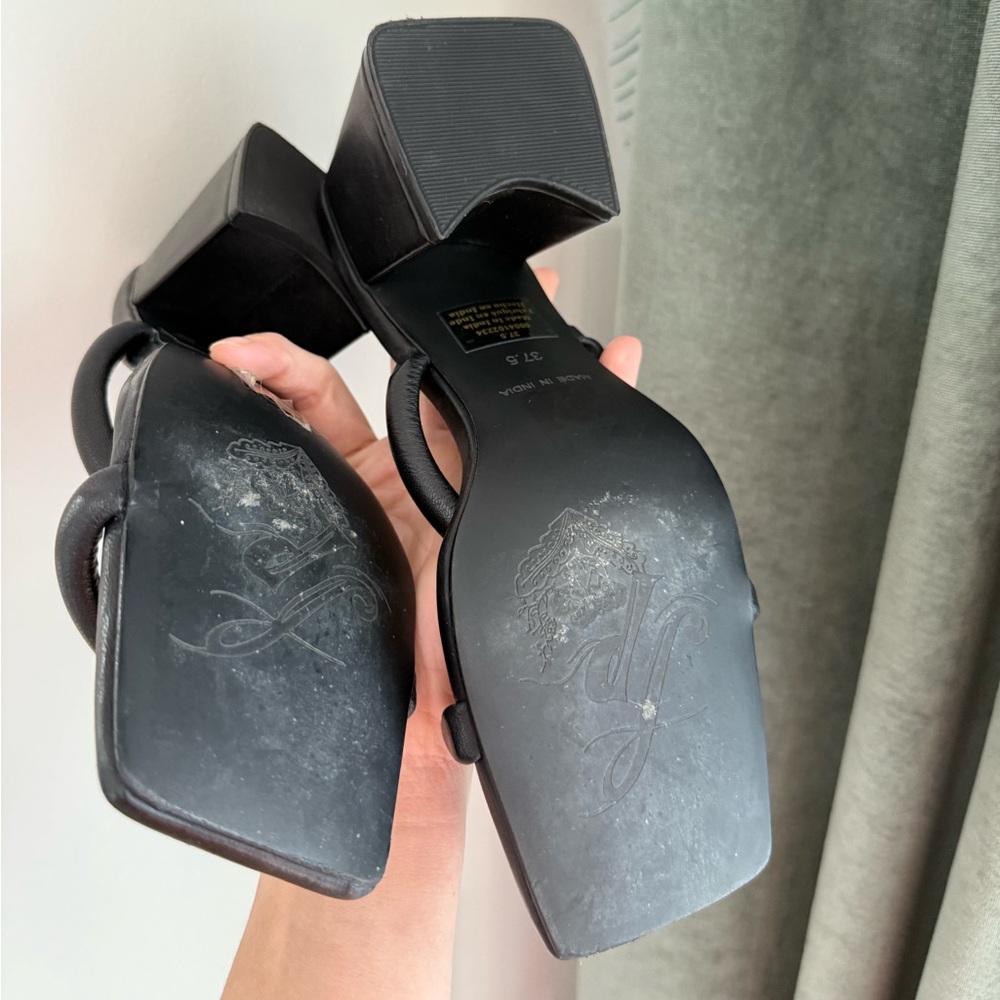 Free People Parker Double Strap Heels - Black - EU Size 37.5/ US Size 7 - Picture 9 of 13